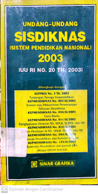 Undang-Undang Sisdiknas 2003