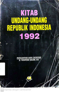 Kitab Undang-Undang Republik Indonesia 1992