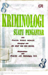 Kriminologi Suatu Pengantar