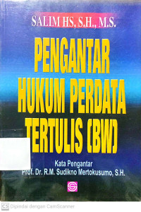 Pengantar Hukum Perdata Tertulis  (BW)