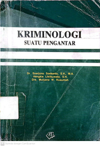 Kriminologi: Suatu Pengantar