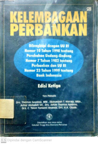 Kelembagaan Perbankan (Edisi 3)