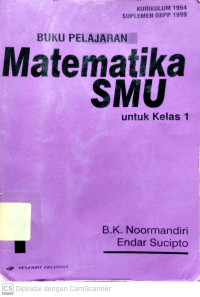 Buku Pelajaran Matematika SMU untuk Kelas 1