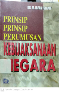 Prinsip-Prinsip Perumusan Kebijaksanaan Negara