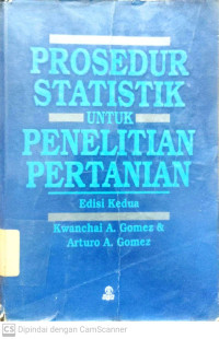 Prosedur Statistik untuk Penelitian Pertanian (Edisi 2)