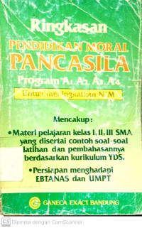 Ringkasan: Pendidikan Moral Pancasila Program A1,A2,A3,A4