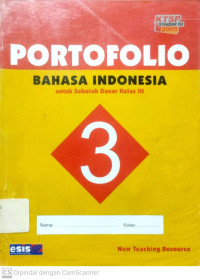 Portofolio Bahasa Indonesia : untuk SD Kelas 3