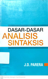 Dasar-Dasar Analisis Sintaksis