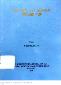 Rachmat DST Sebagai Penyair Pop