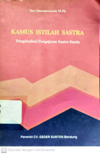 Kamus Istilah Sastra (Pangdeudeul Pangajaran Sastra Sunda)