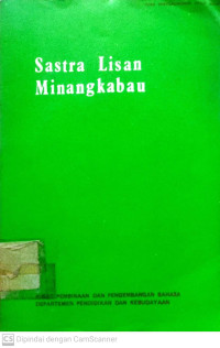 Sastra Lisan Minangkabau