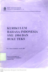 Kurikulum Bahasa Indonesia SMU 1994 dan Buku Teks