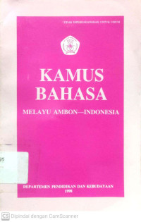 Kamus Bahasa Melayu Ambon - Indonesia