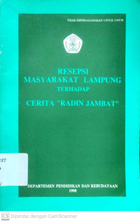 Resepsi Masyarakat Lampung Terhadap Cerita 