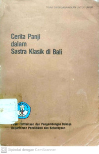 Cerita Panji dalam Sastra Klasik di Bali