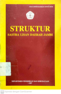 Struktur Sastra Lisan Daerah Jambi