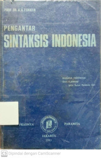 Pengantar Sintaksis Indonesia