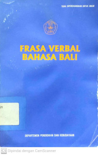 Frasa Verbal Bahasa Bali