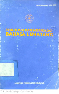 fonologi dan Morfologi Bahasa Lematang