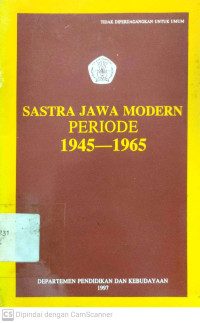 Sastra Jawa Modern Periode 1945-1965