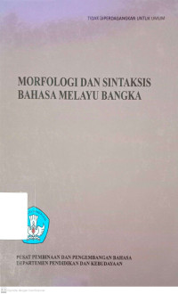 Morfologi dan Sintaksis Bahasa Melayu Bangka